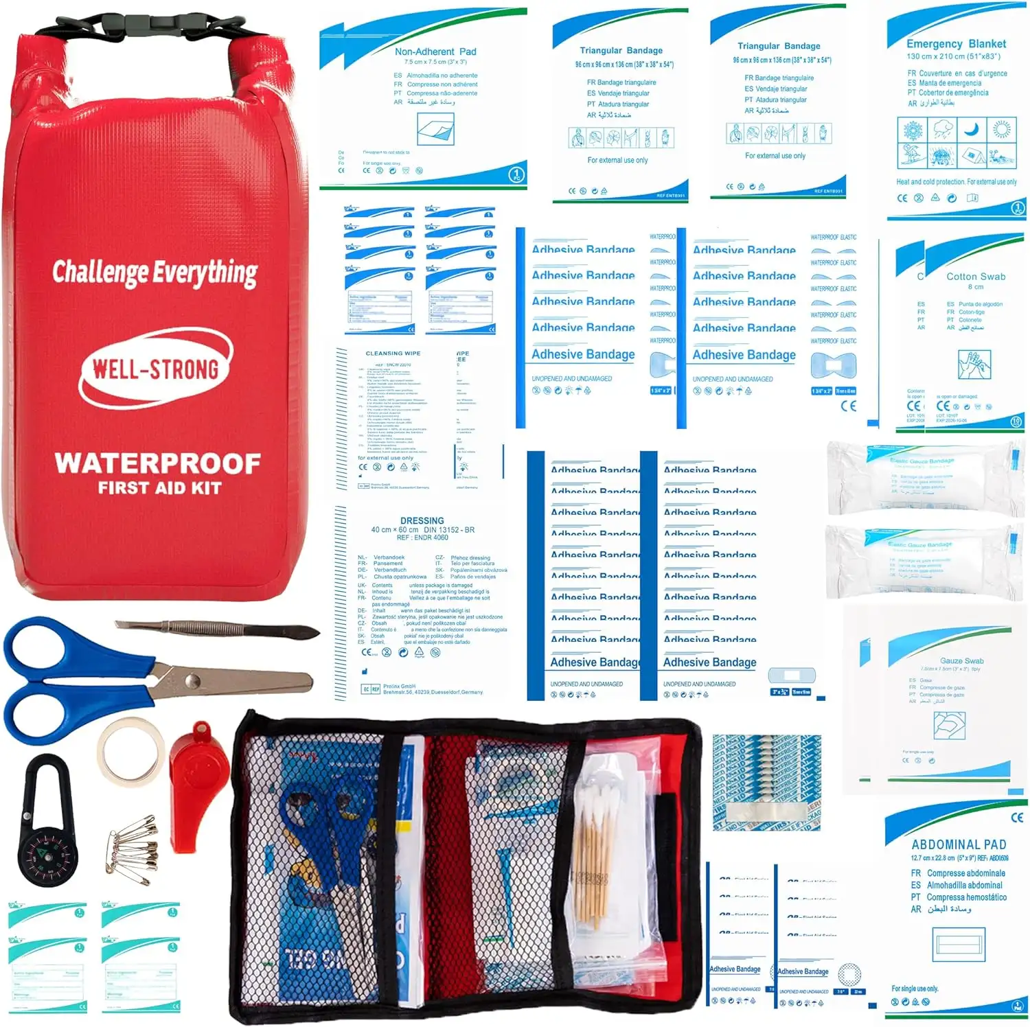 WELL-STRONG Waterproof First Aid Kit Roll Top Boat Emergency Kit - 91hy14cikl._ac_sl1500_